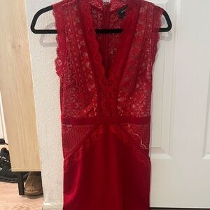Red bodycon mini dress - Akira Chicago